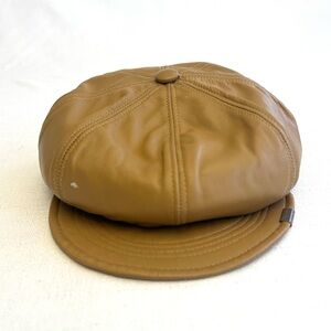 Emstate Premium Vintage Leather Ivy Driving Gatsby Cap